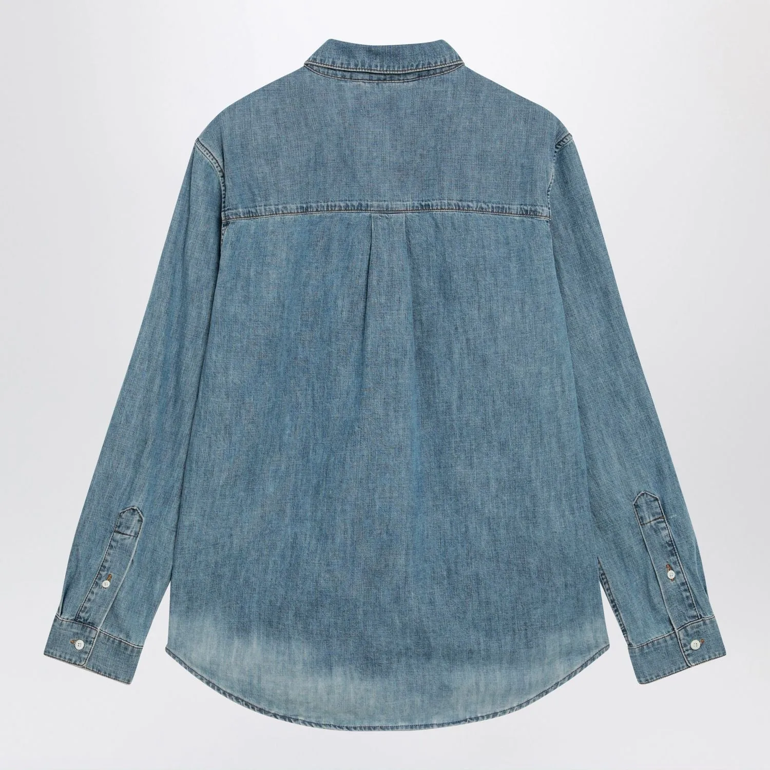 BLEACHED COTTON CHAMBRAY SHIRT IN LIGHT BLUE sold by Lord & Taylor product image thumbnail 2