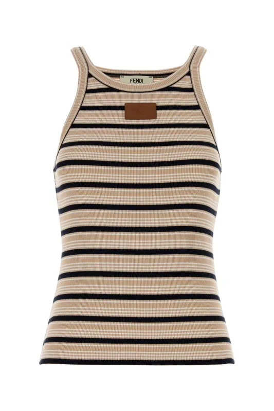 EMBROIDERED COTTON TANK TOP made by Fendi
