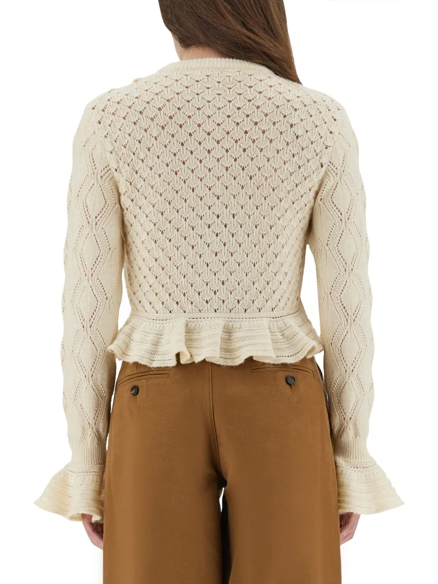 Cardigan Crochet Knit Ivory sold by Lord & Taylor product image thumbnail 2