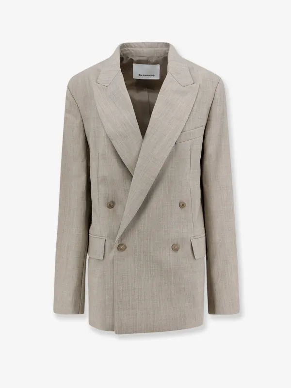 Blazer Newark Beige Virgin Wool made by Frankie Shop