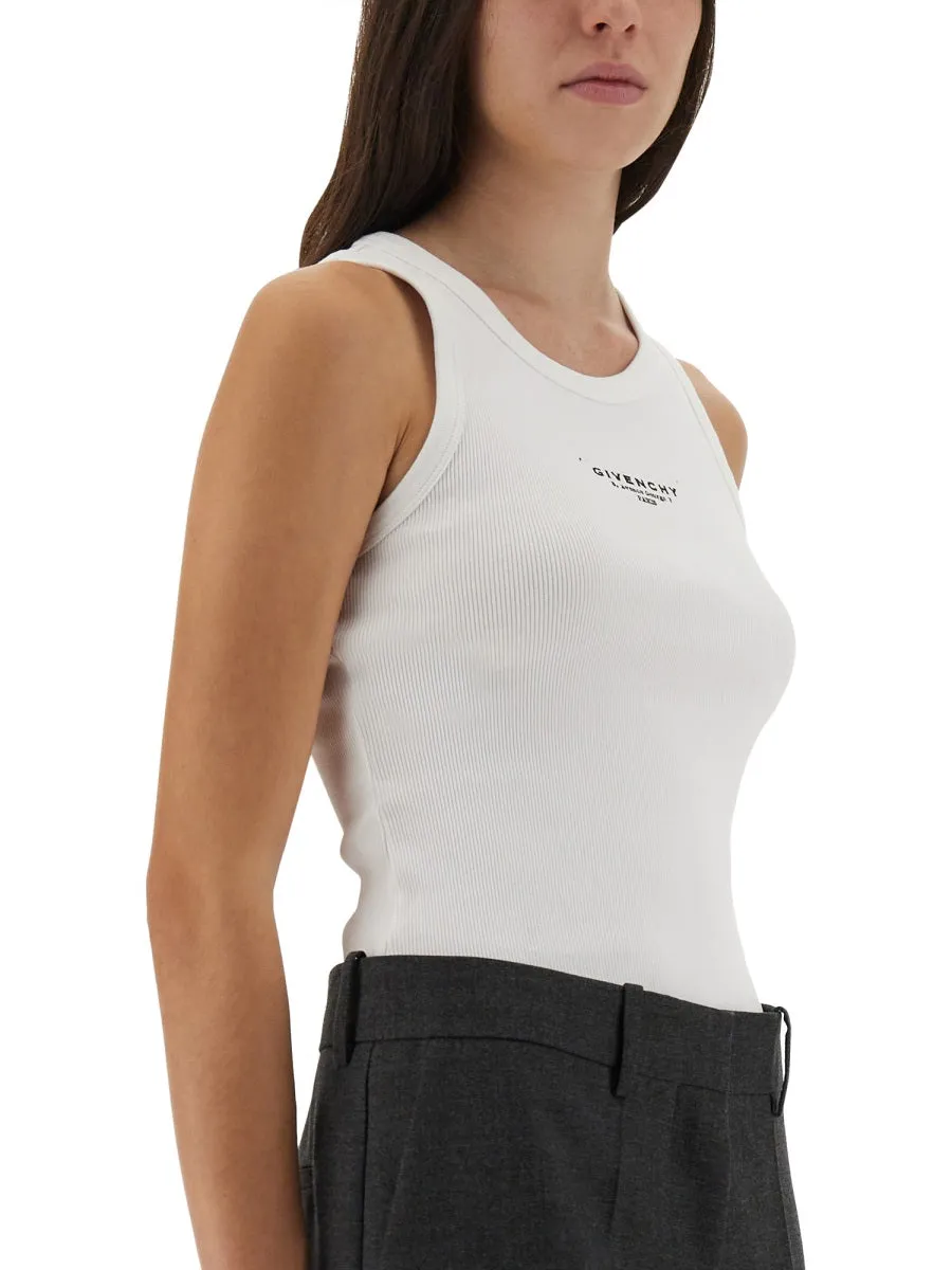 Slim Tank Top with Logo Print sold by Lord & Taylor product image thumbnail 3