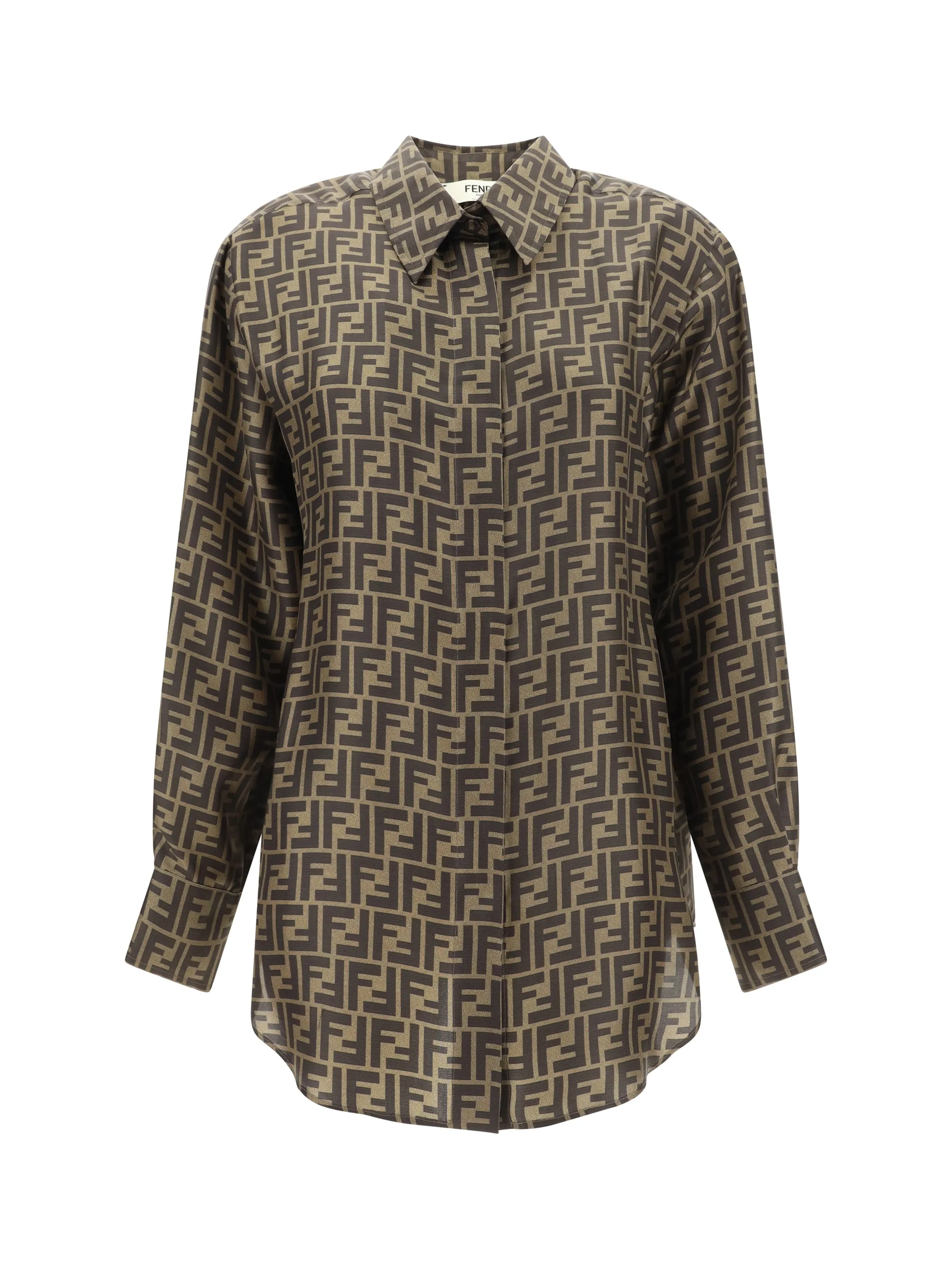 Silk Twill Shirt Tobacco sold by Lord & Taylor