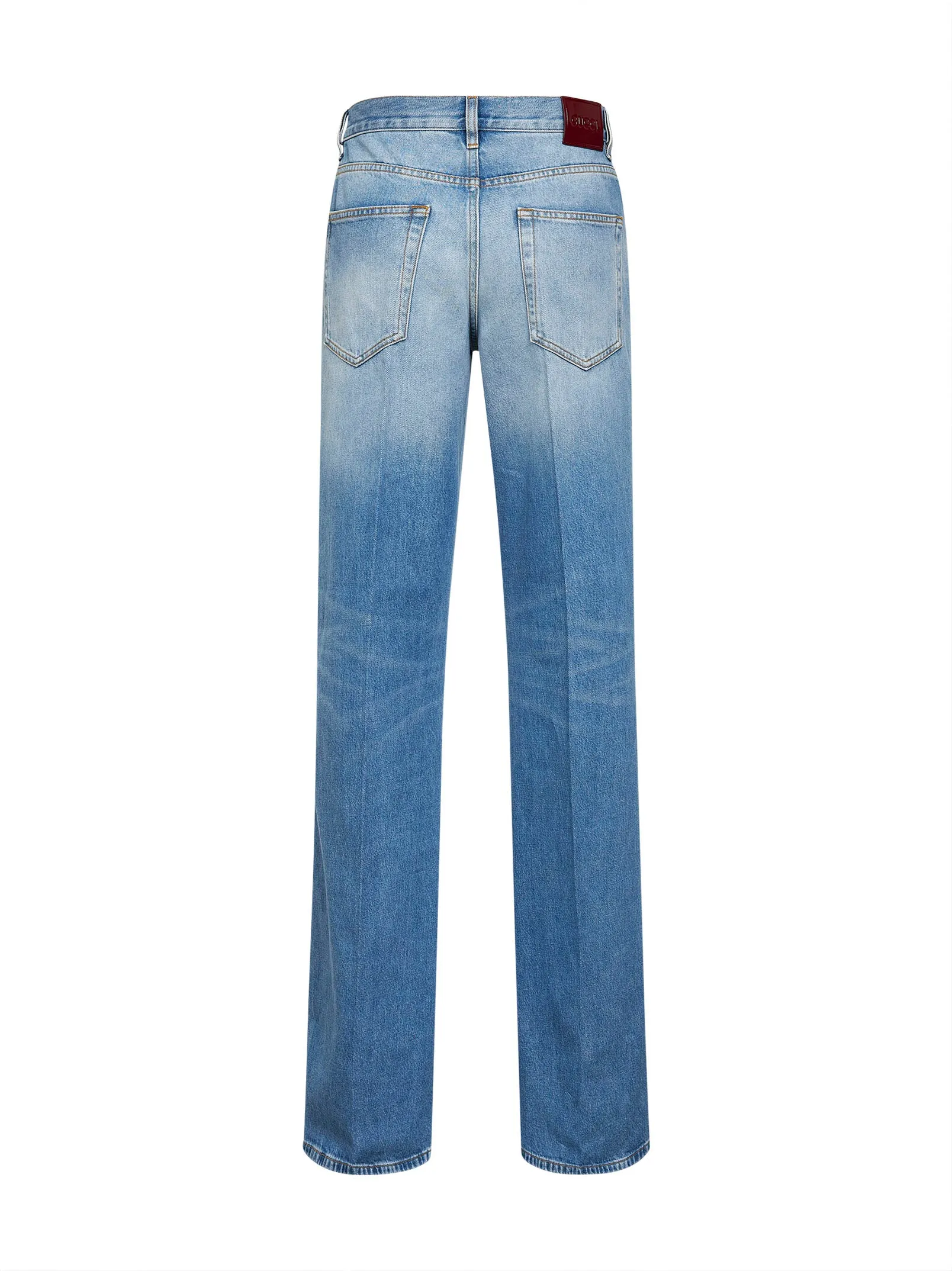 Light Blue Flared Cotton Denim Jeans sold by Lord & Taylor product image thumbnail 2