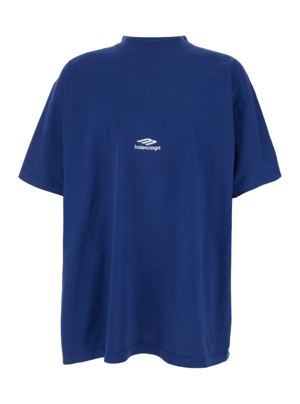 T-shirt Cotton Blue made by Balenciaga