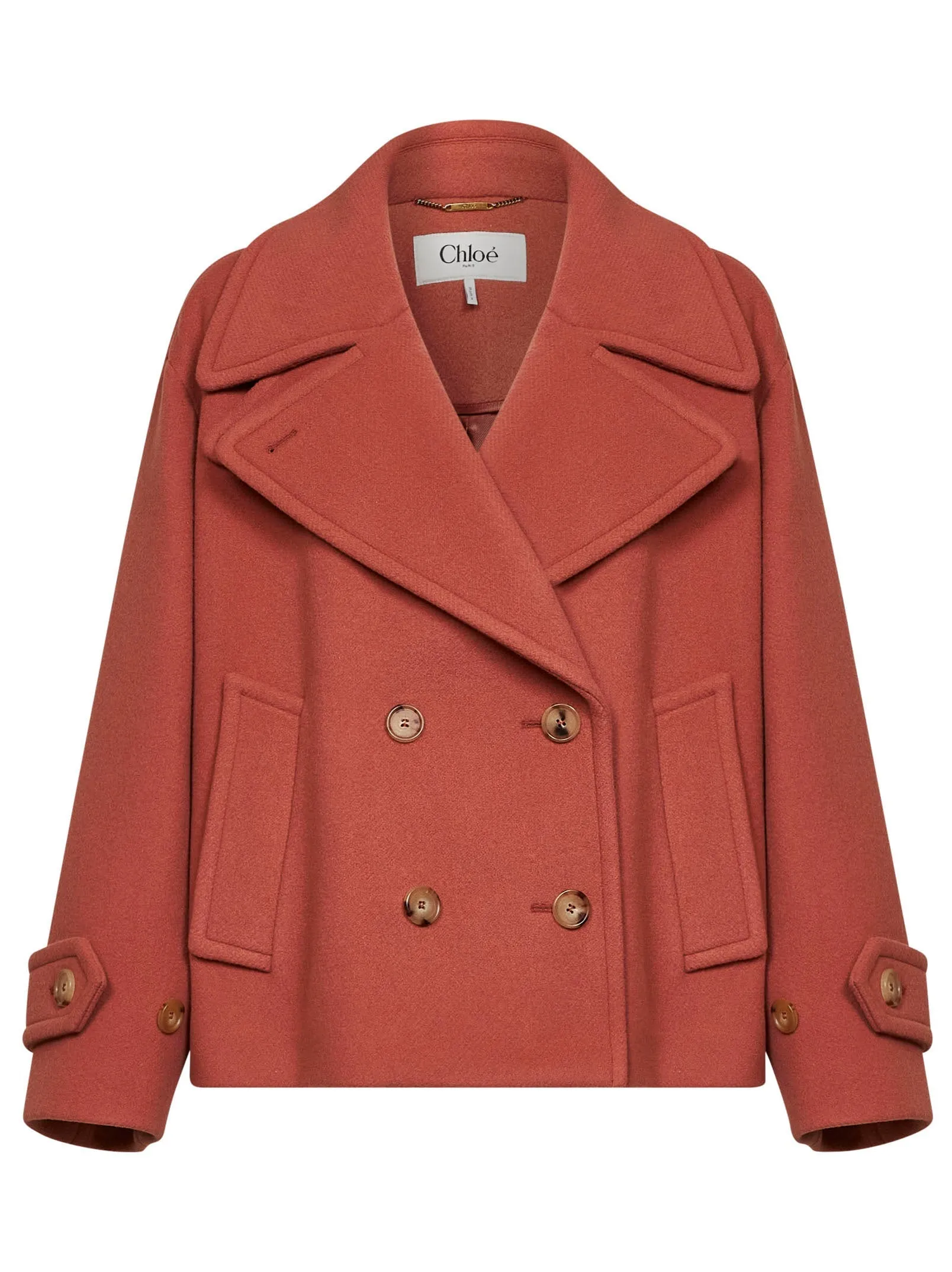 Short Wool-Blend Coat Cedar Pink sold by Lord & Taylor