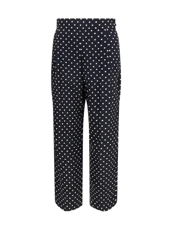 Pants Polka-dot Crêpe de Chine Silk made by Valentino