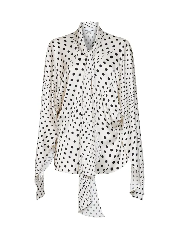 Shirt with Tie Collar, Viscose, Multicolour made by Stella McCartney