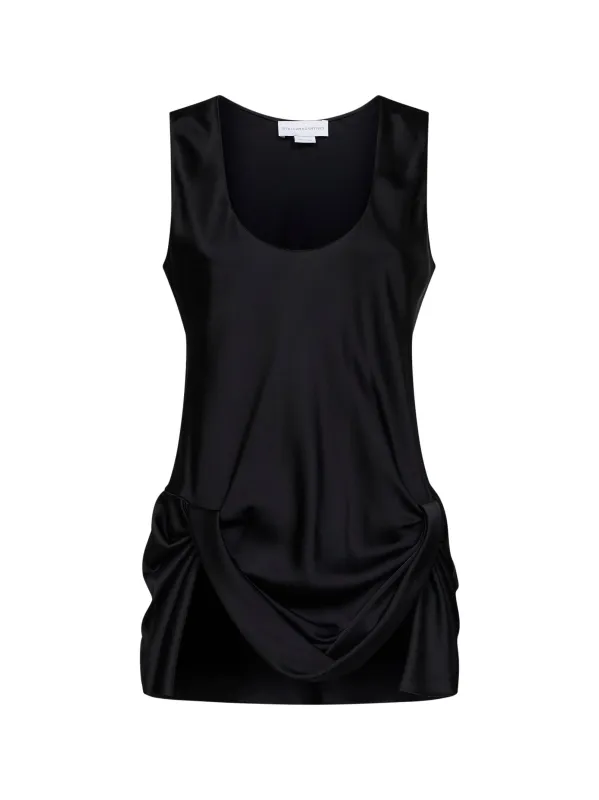 Top Draped Satin Black made by Stella McCartney