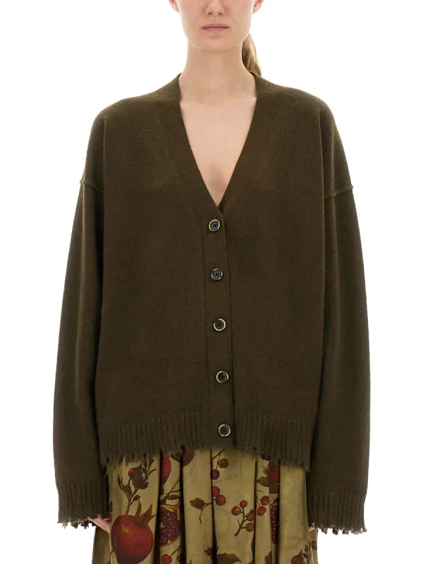 CASHMERE CARDIGAN WITH BUTTONS made by UMA WANG