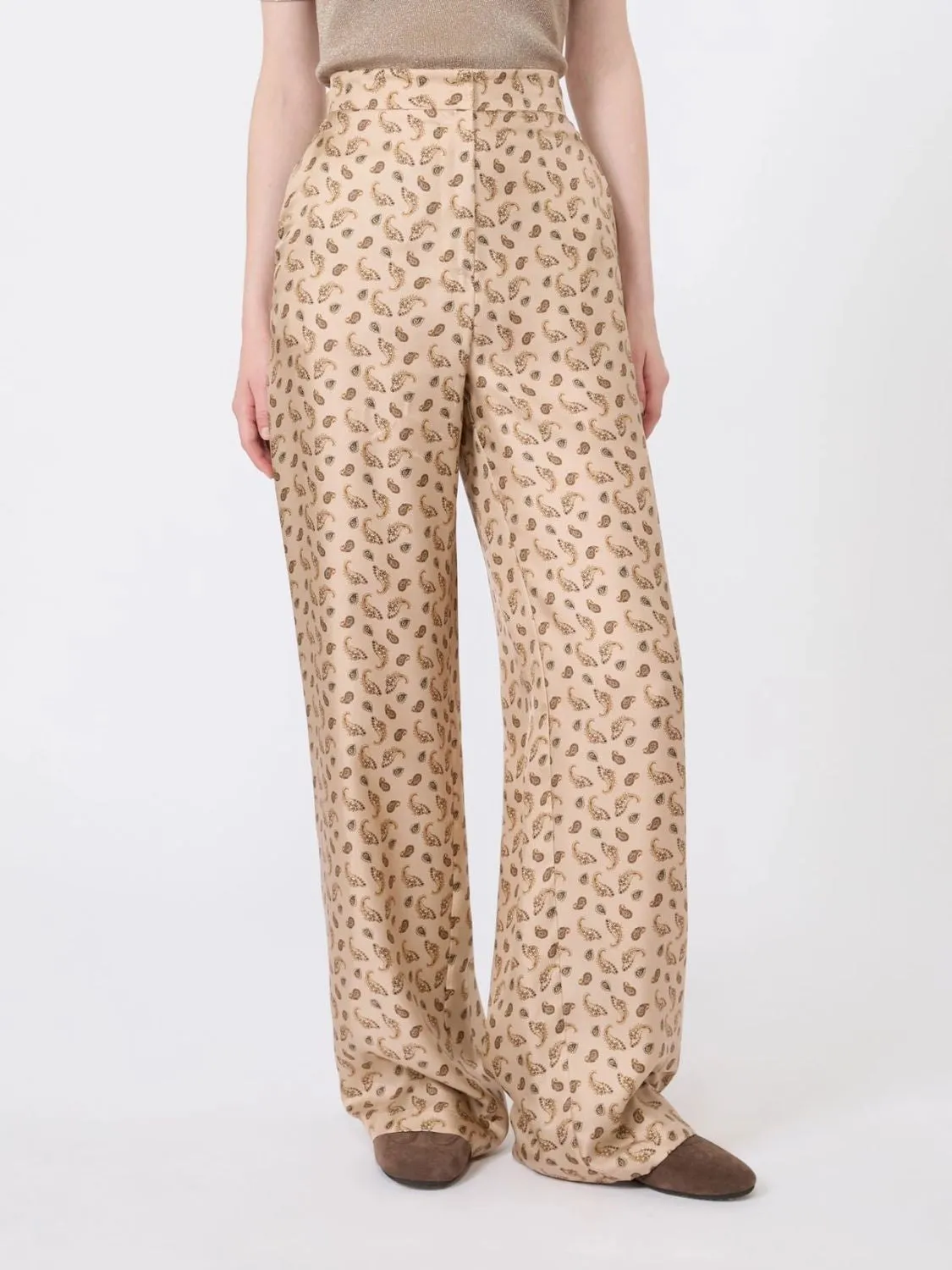 MSTFUXIA – SILK PALAZZO TROUSERS WITH PAISLEY PRINT sold by Lord & Taylor product image thumbnail 3