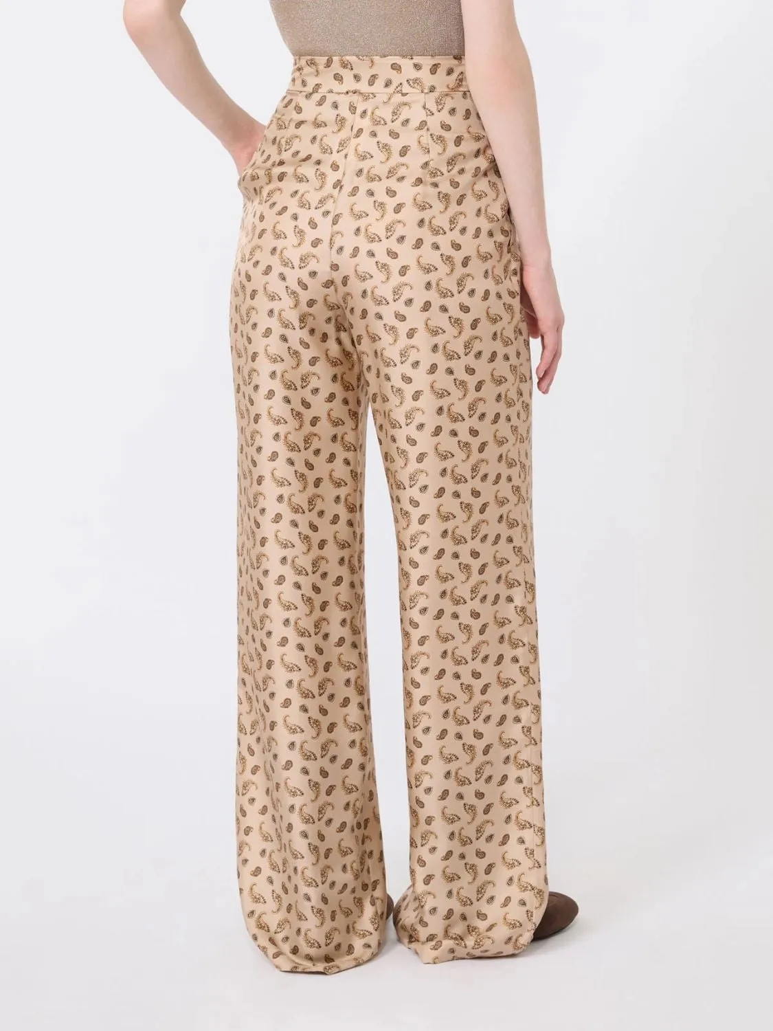 MSTFUXIA – SILK PALAZZO TROUSERS WITH PAISLEY PRINT sold by Lord & Taylor product image thumbnail 4