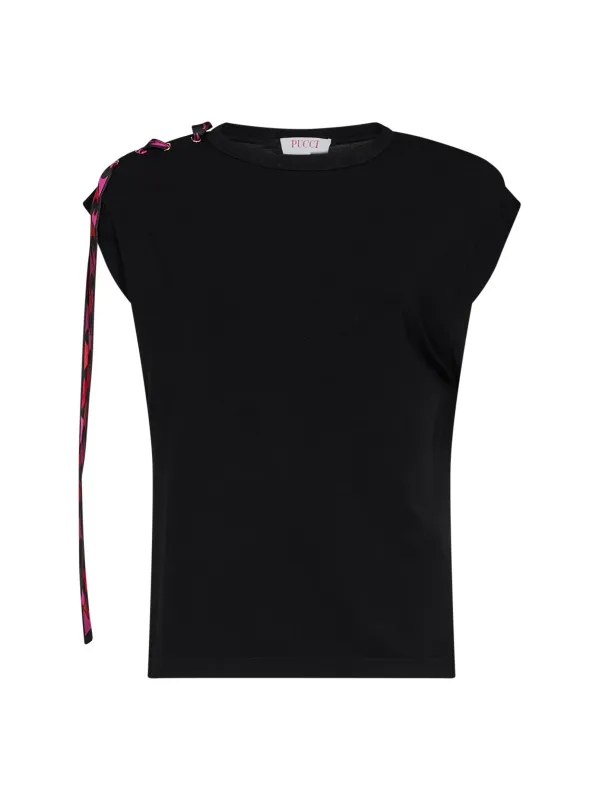 Tank Top Stretch Jersey Black made by Emilio Pucci
