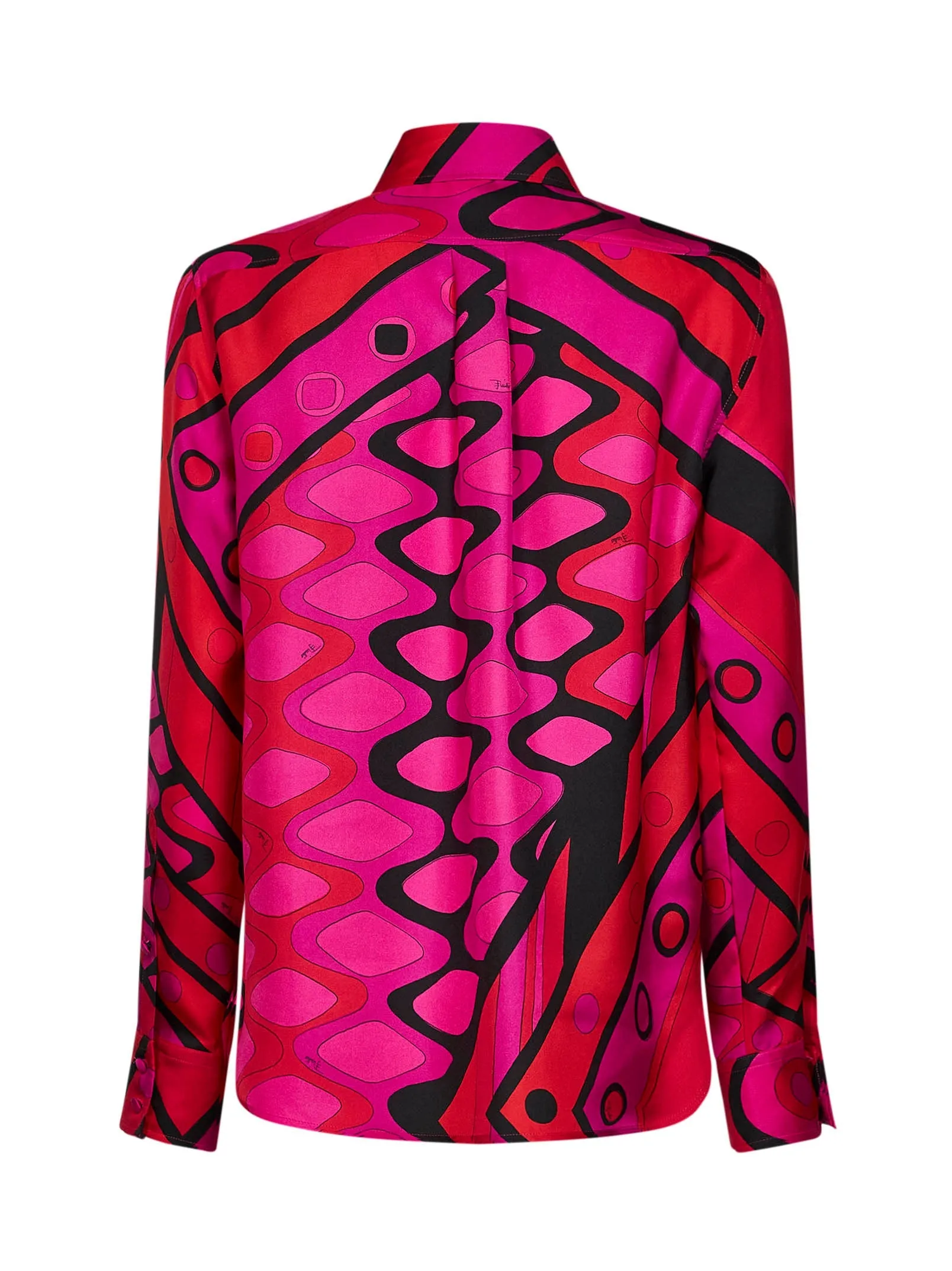 Silk Twill Vivara-Print Shirt Fuchsia/Black sold by Lord & Taylor product image thumbnail 2