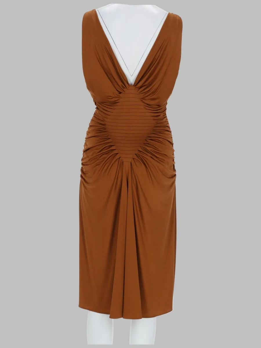 Midi Dress Viscose Jersey Brown sold by Lord & Taylor product image thumbnail 2
