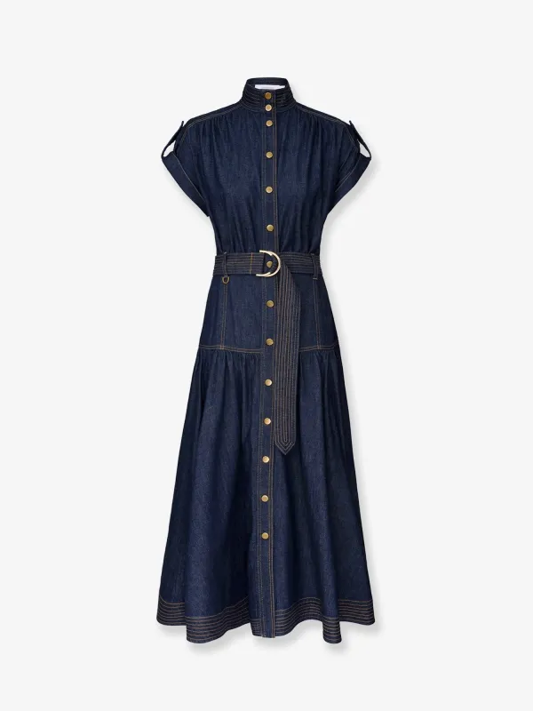 Dress Denim Blue made by Zimmermann