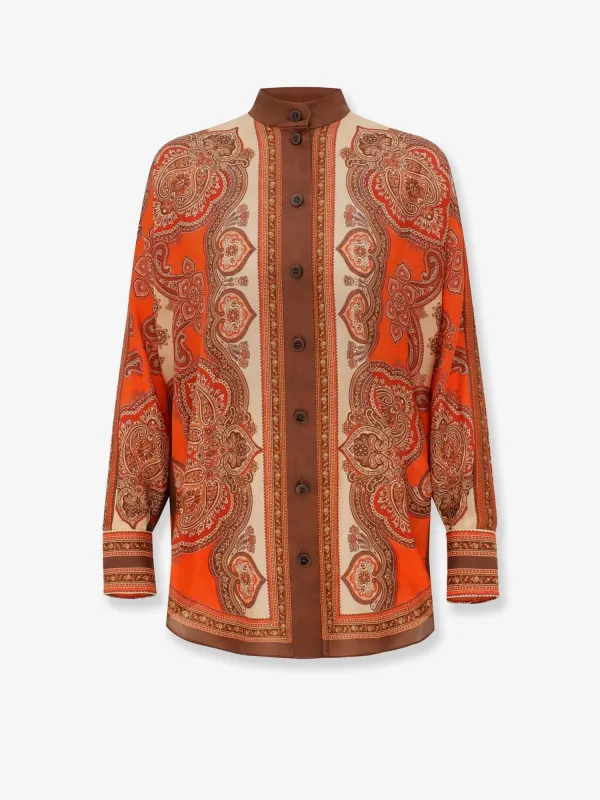 Shirt Mahon Dolman Brown Silk made by Zimmermann