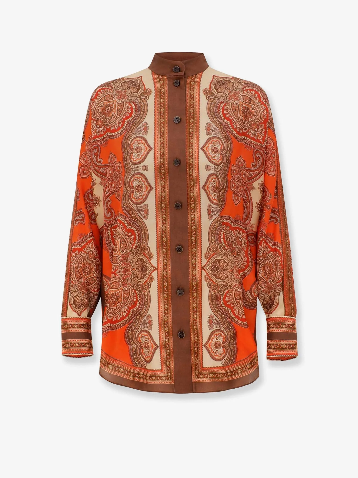 Shirt Mahon Dolman Brown Silk sold by Lord & Taylor