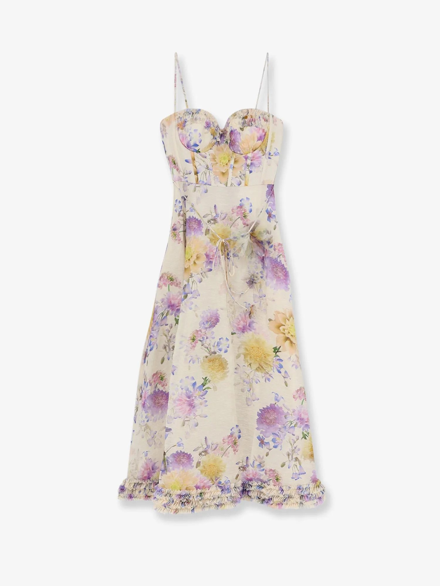 Dress Luna Silk-Linen Midi Beige sold by Lord & Taylor