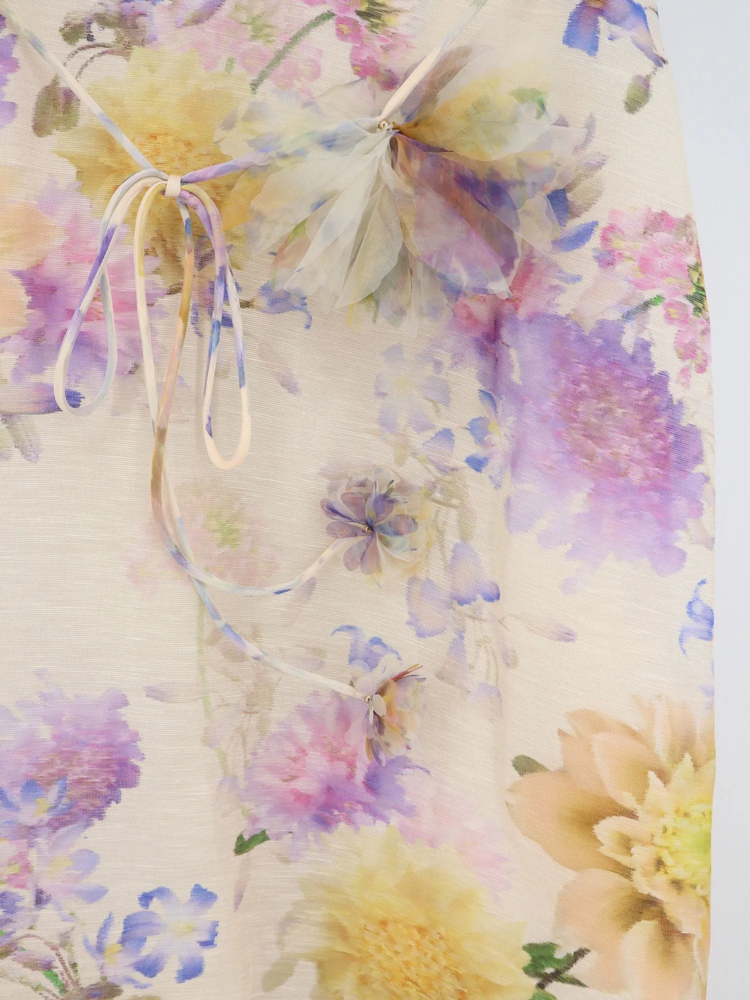 Dress Luna Silk-Linen Midi Beige sold by Lord & Taylor product image thumbnail 3
