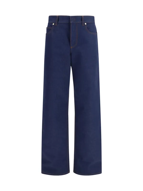 Jeans Straight Cut Navy made by Fendi