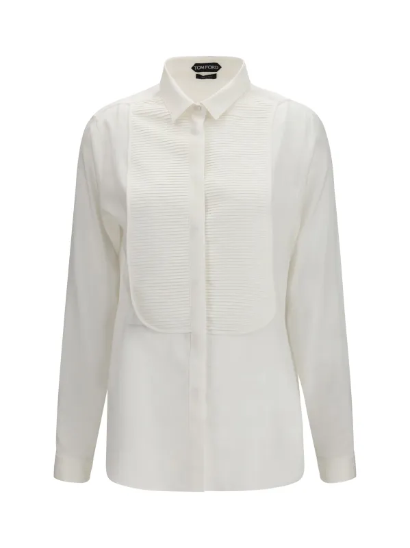 Shirt Tuxedo Optical White Silk made by Tom Ford
