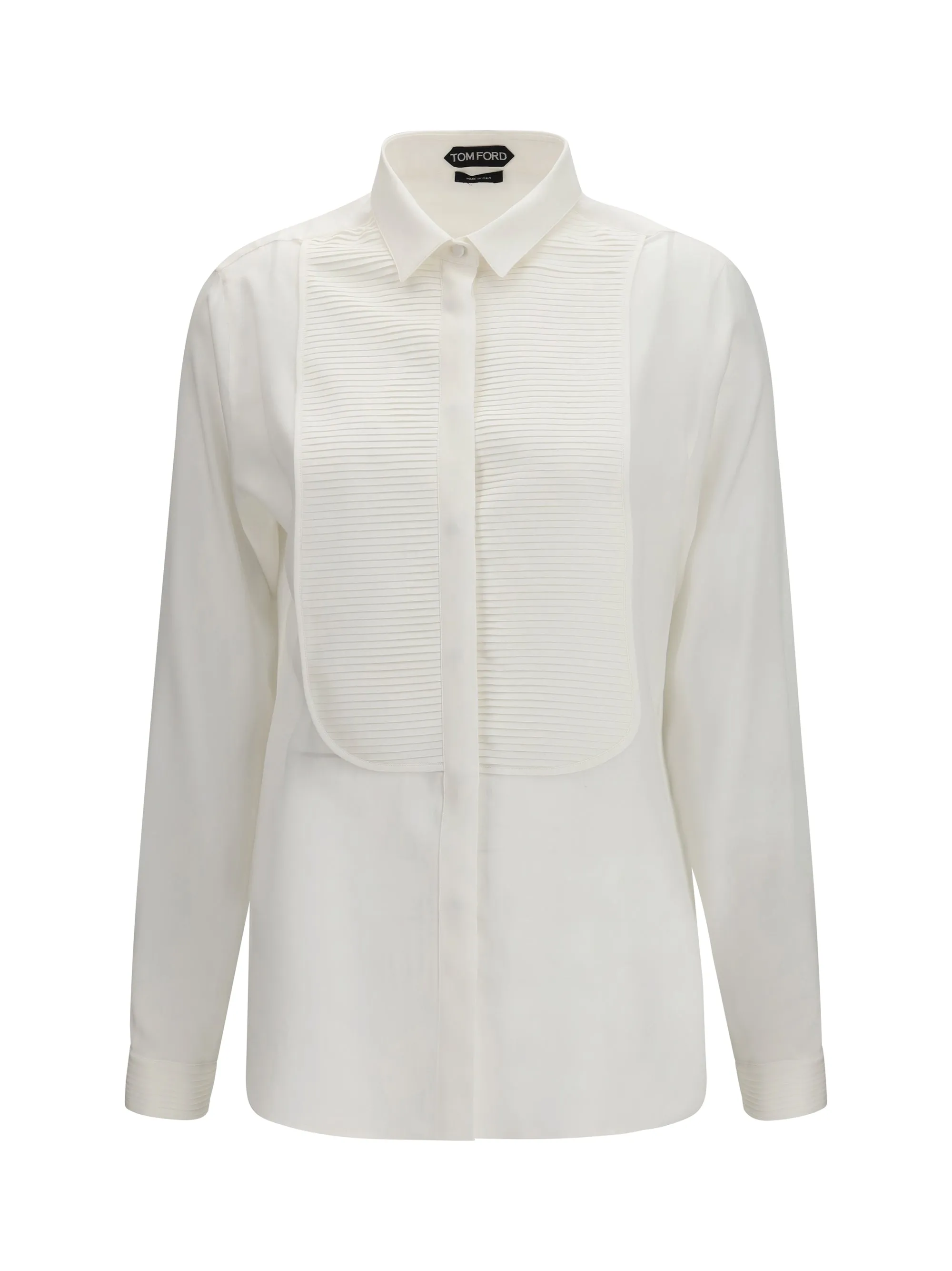 Shirt Tuxedo Optical White Silk sold by Lord & Taylor