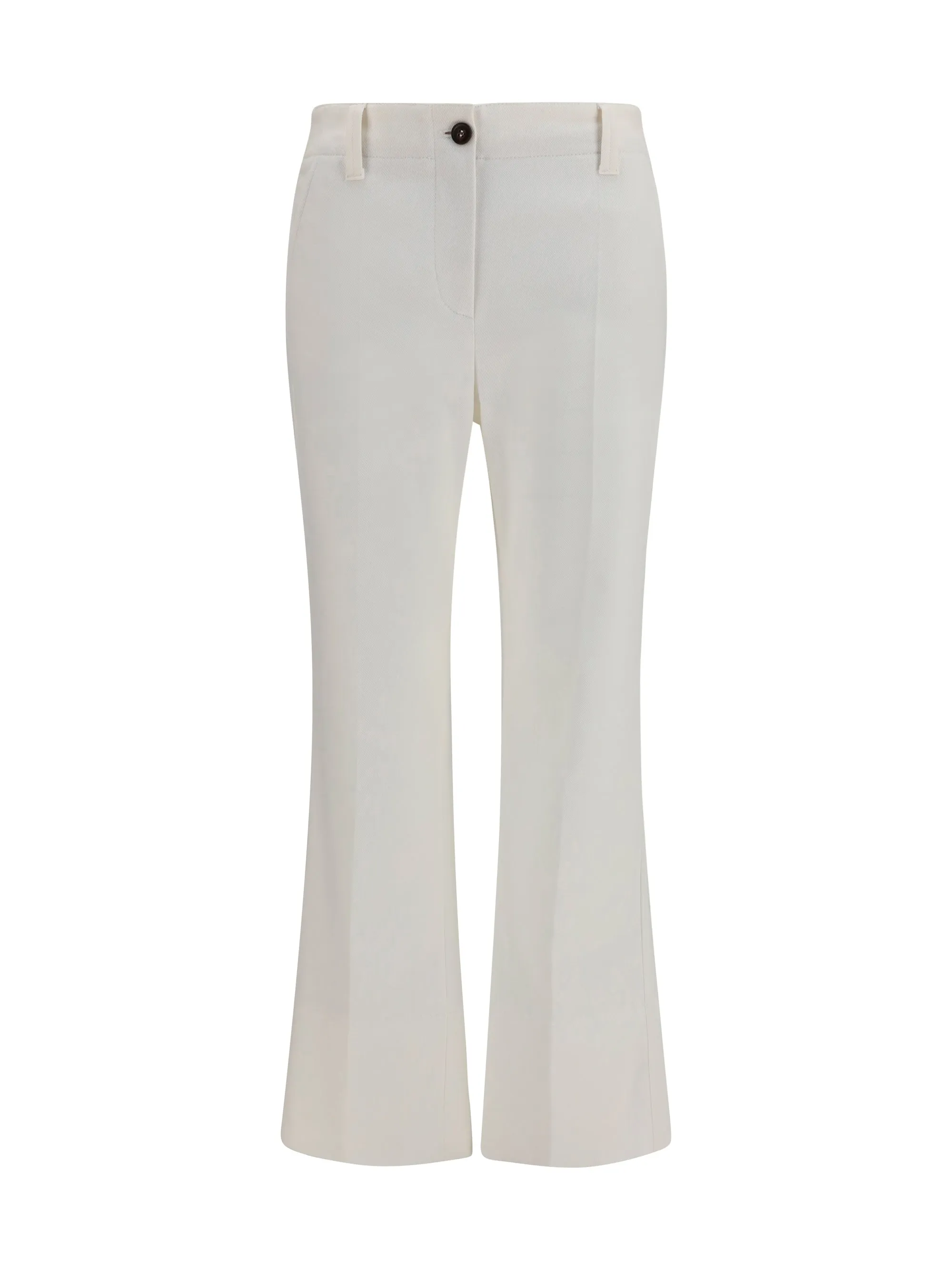 Slim Flared Trousers Off White sold by Lord & Taylor