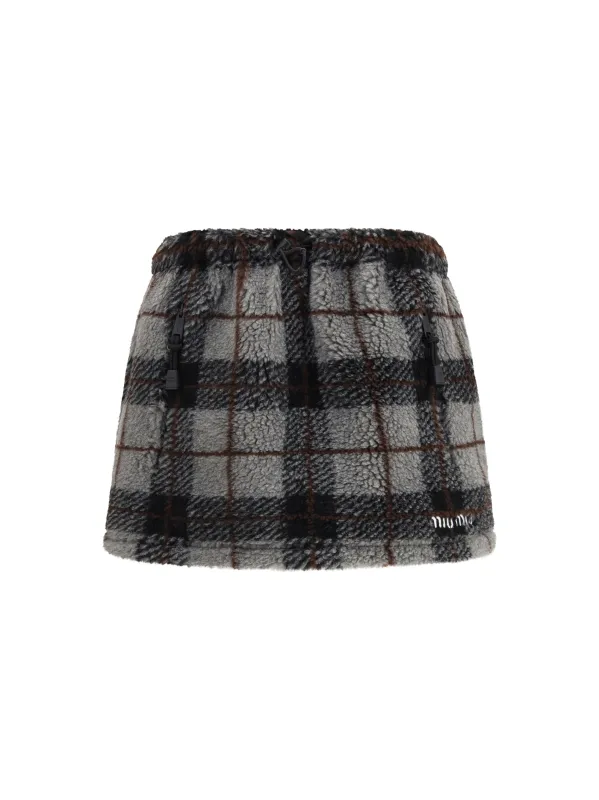 Mini Skirt Grey/Black made by Miu Miu