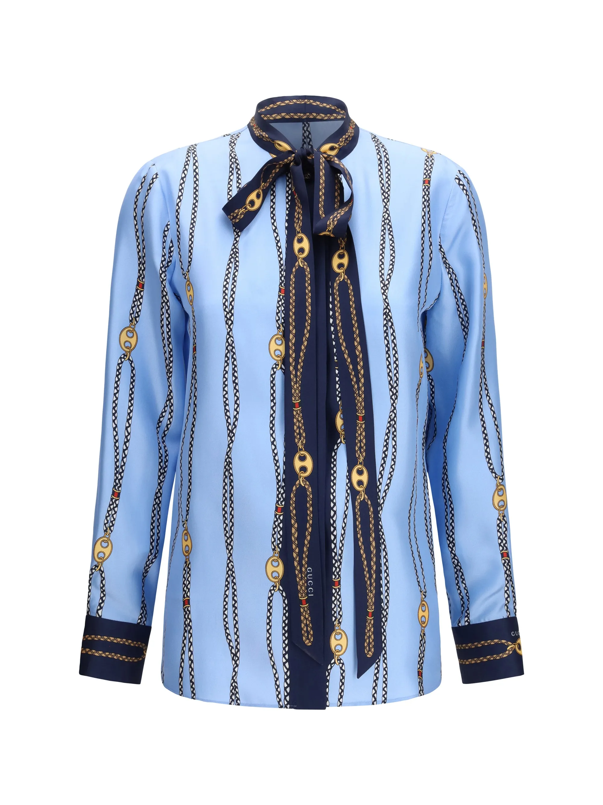 Printed Silk Shirt Azure/Blue/Multicolour sold by Lord & Taylor