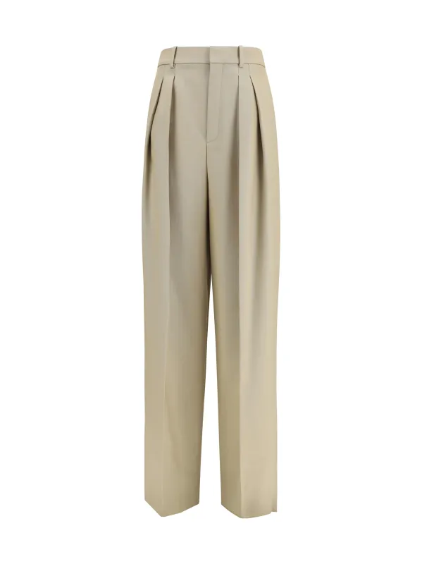 Tailored Trousers Wool and Silk-Canvas Mustard made by Yves Saint Laurent