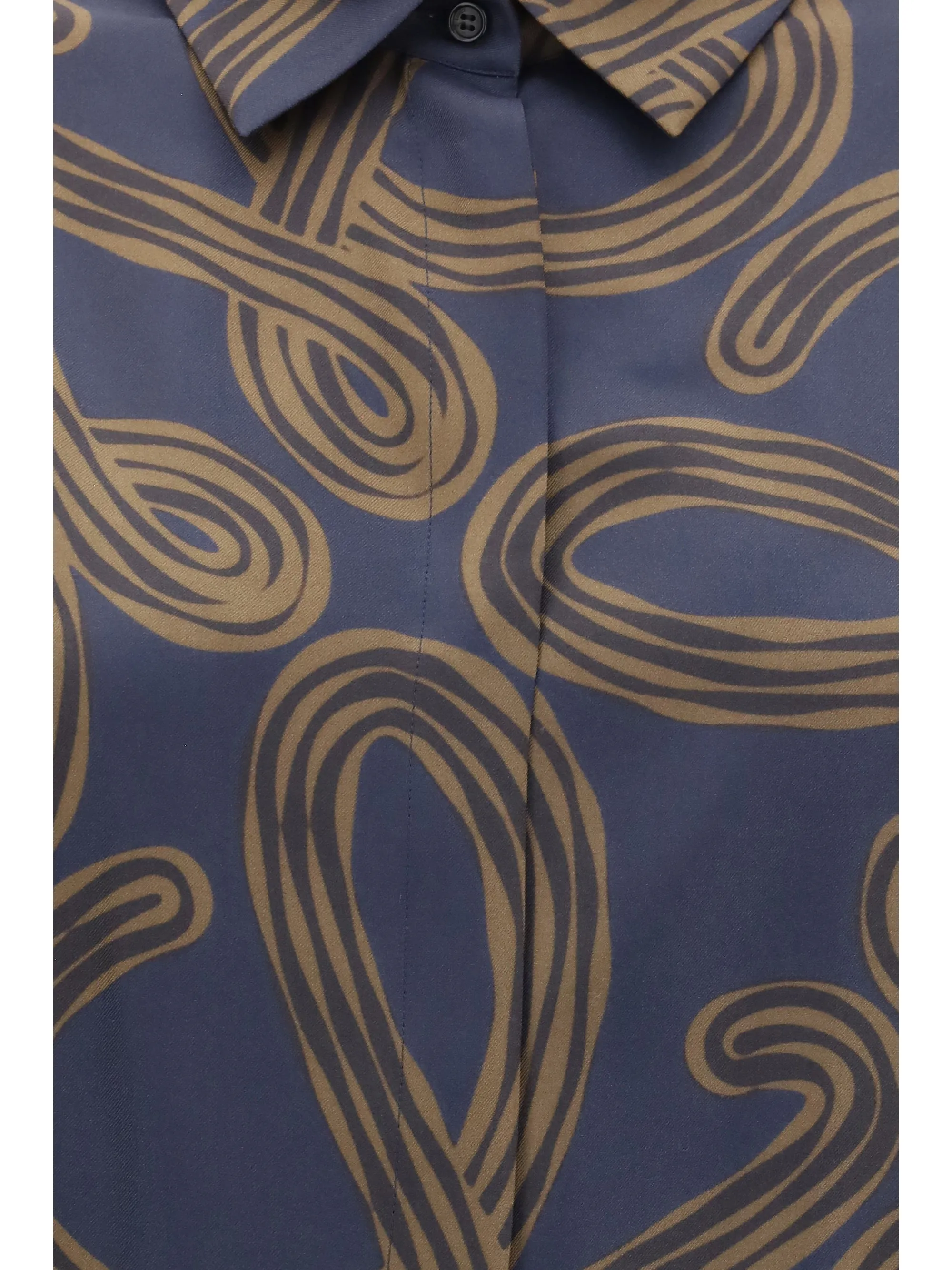 Shirt Silk Twill Navy/Brown sold by Lord & Taylor product image thumbnail 2