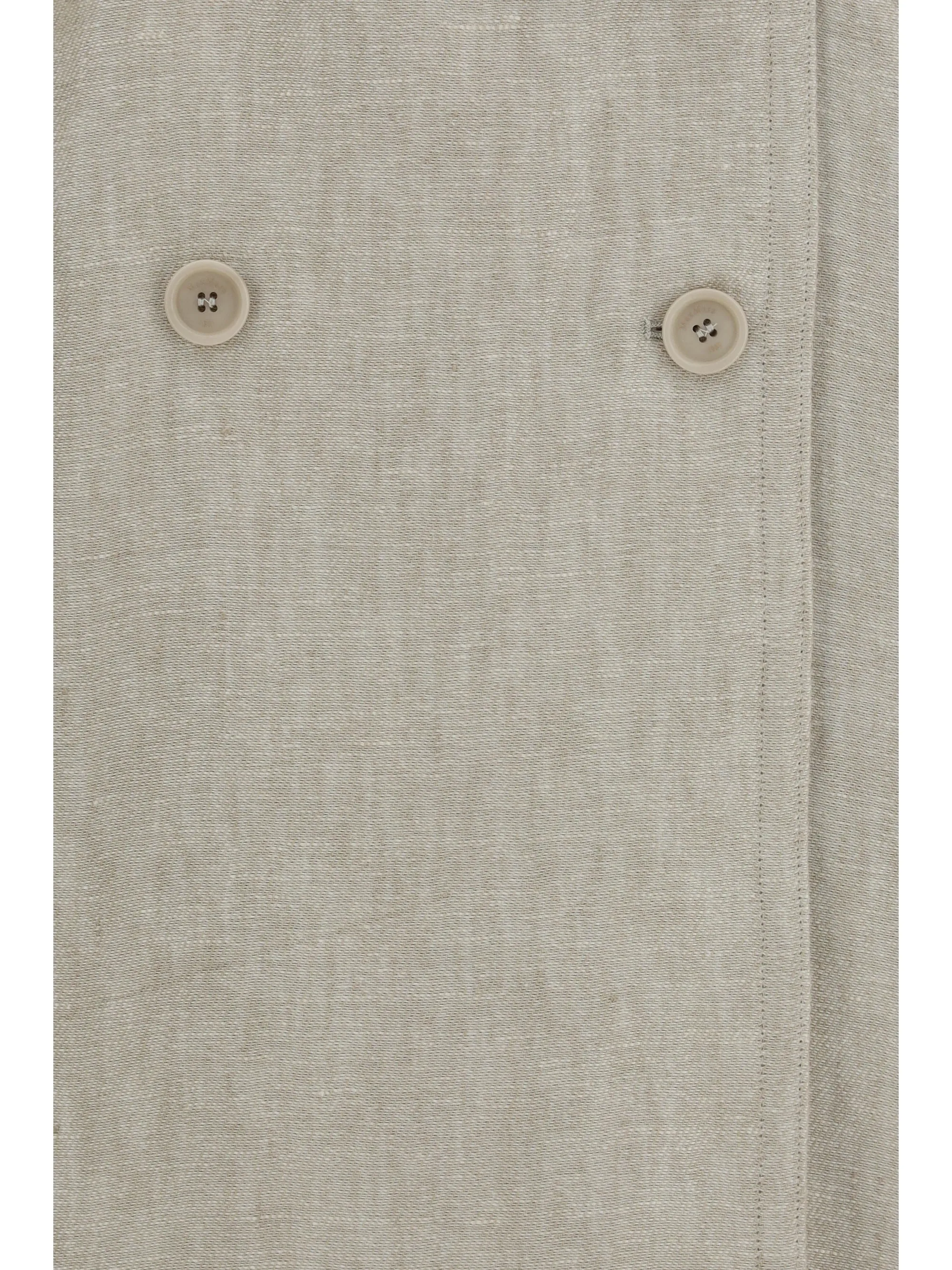 Trench Coat Double-Breasted Linen Brown Grey sold by Lord & Taylor product image thumbnail 2