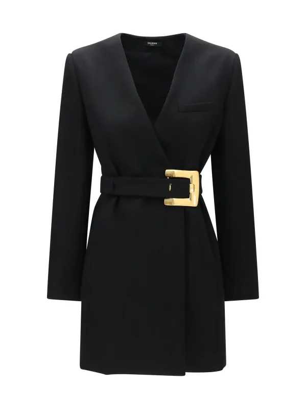 Blazer Grain de Poudre Black made by Balmain