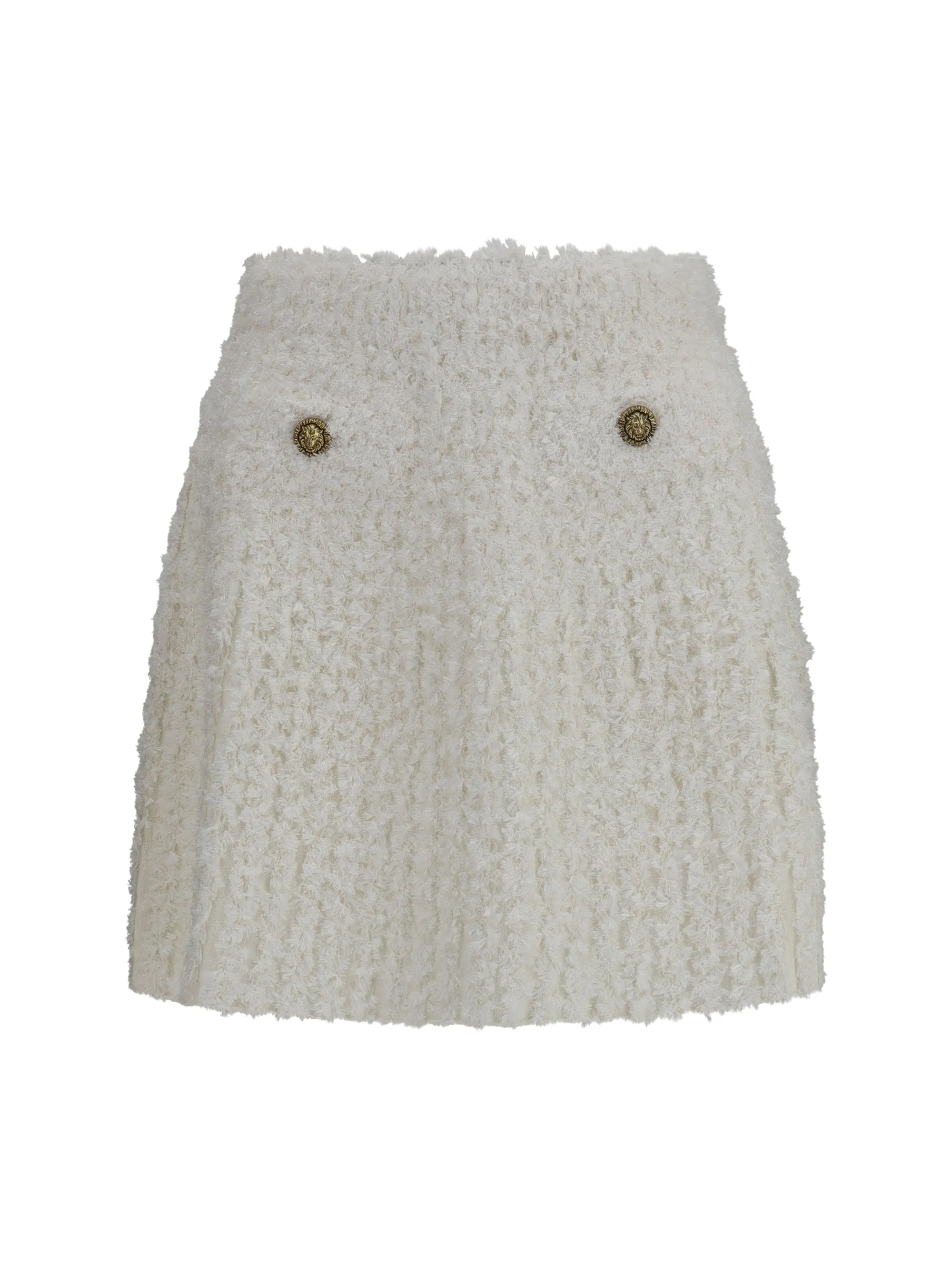 Mini Skirt With Decorative Buttons White sold by Lord & Taylor