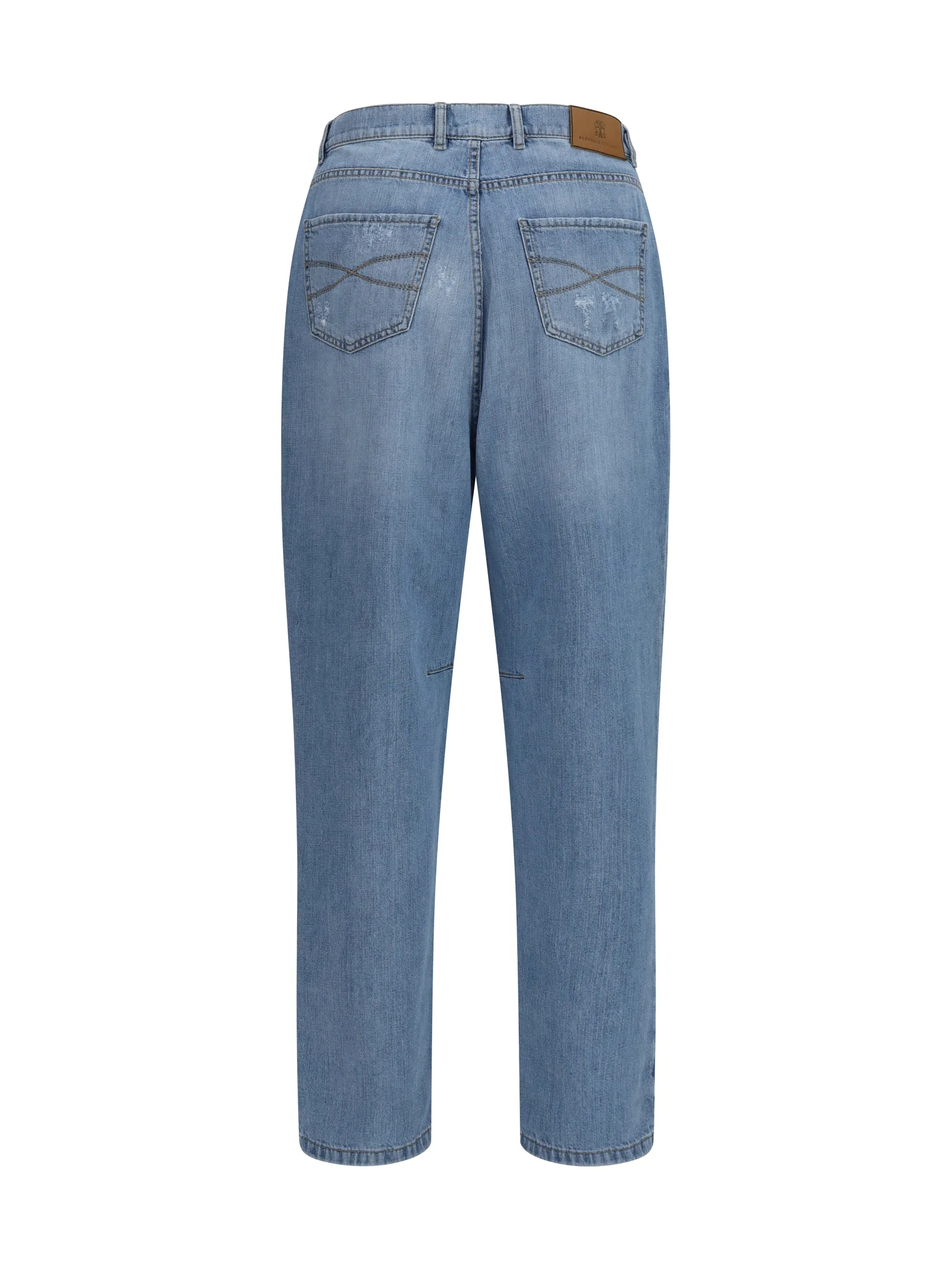 Jeans Worn-Effect Light Denim sold by Lord & Taylor product image thumbnail 3