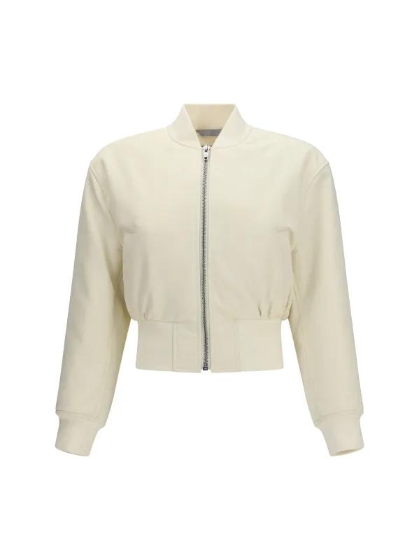 Cropped Bomber Jacket Ivory made by Balenciaga