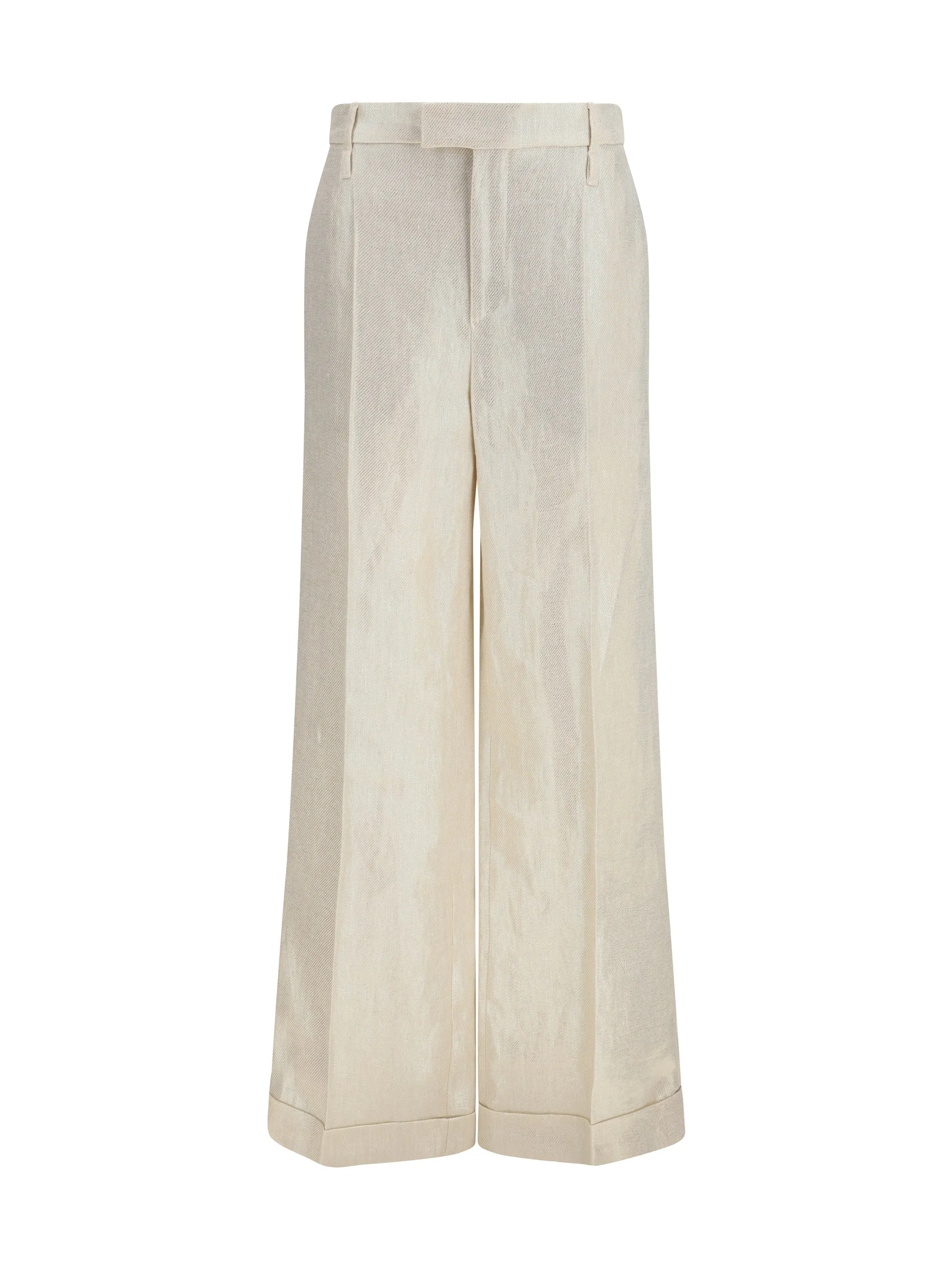 Tailored Linen Pants Panama/Platinum sold by Lord & Taylor