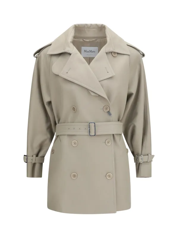 Trench Coat Short Cotton Sand made by MaxMara