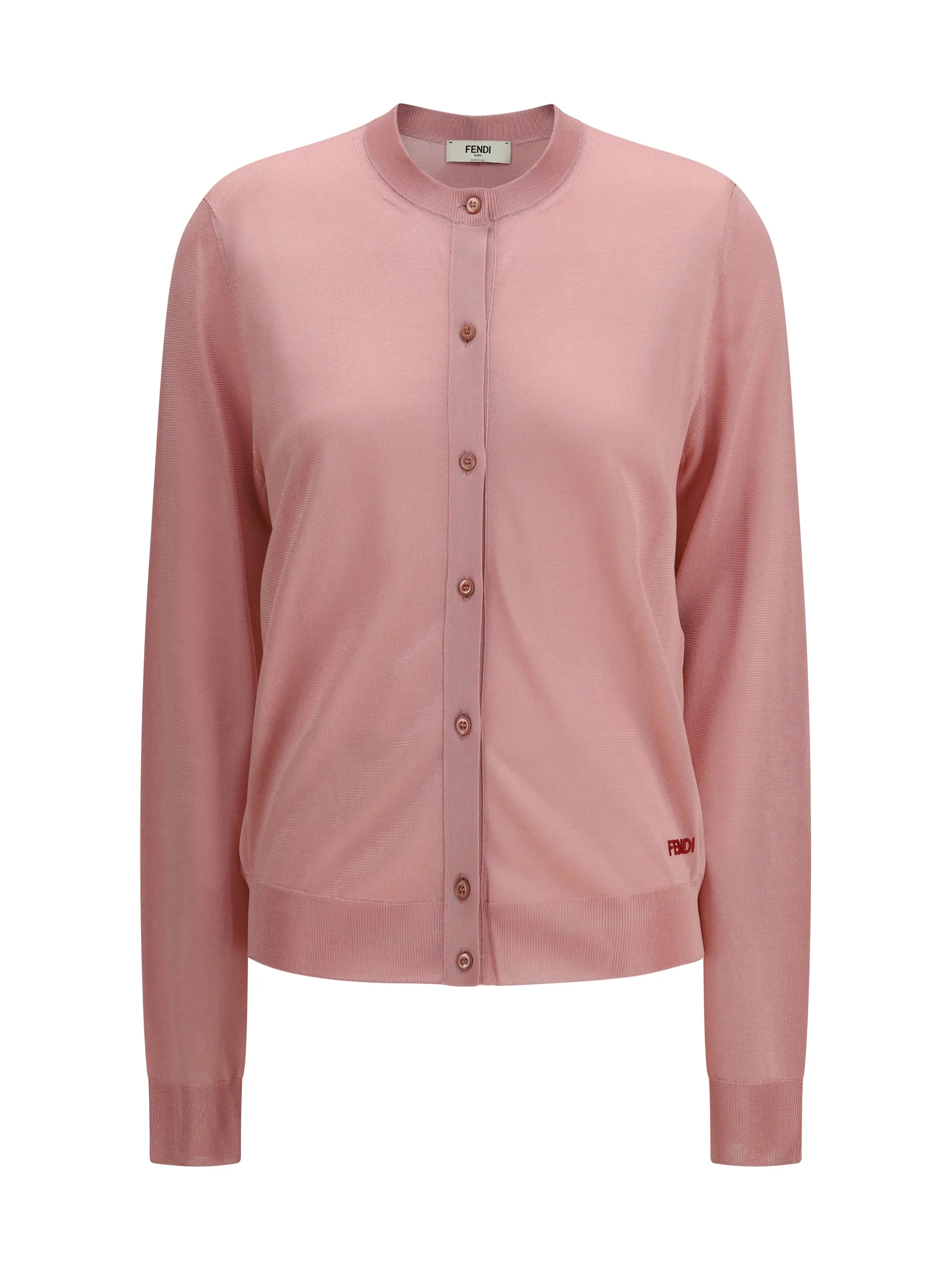 Crewneck Cardigan Viscose Pink sold by Lord & Taylor