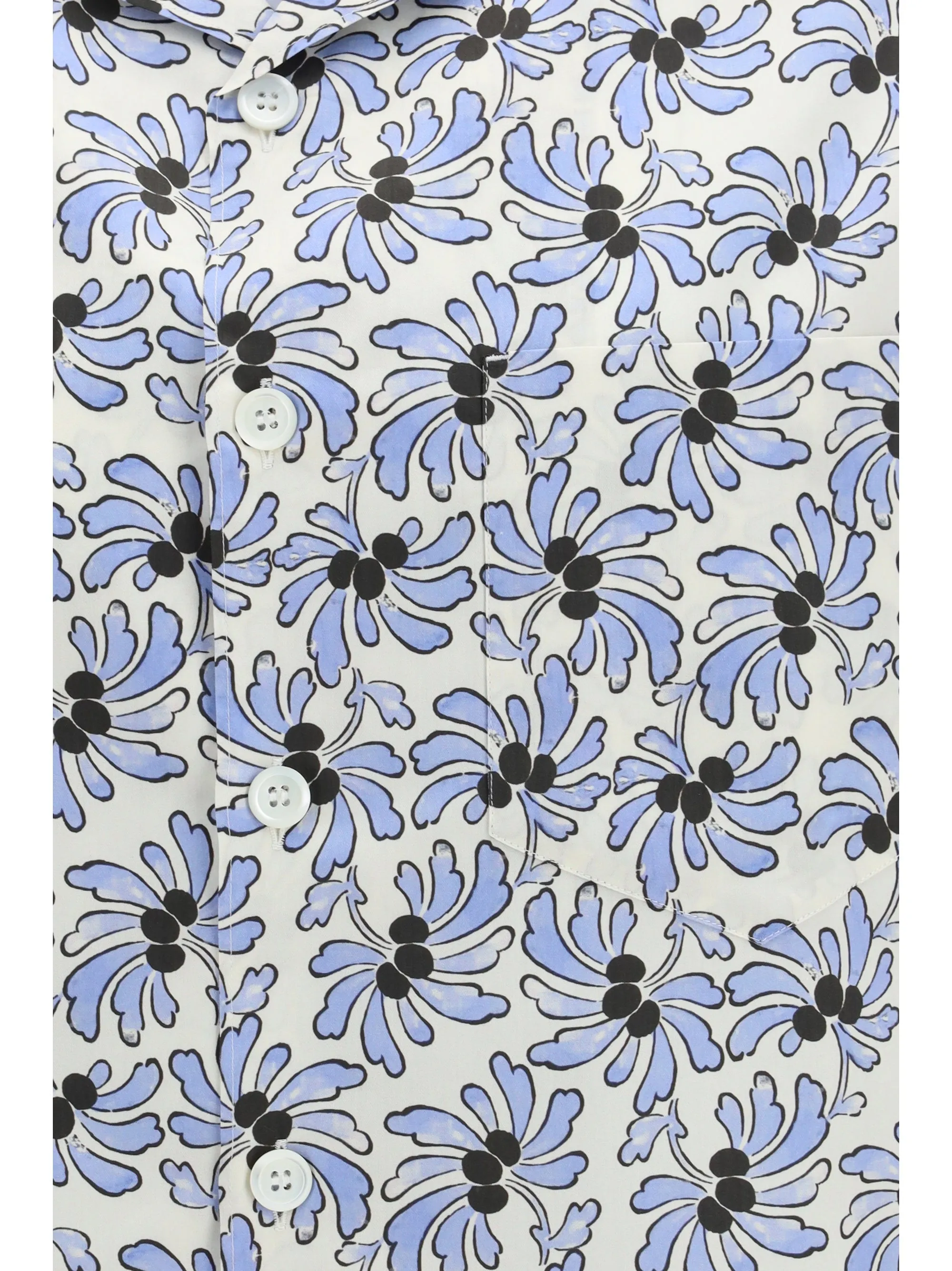 Shirt with Floral Print Ivory/Light Blue sold by Lord & Taylor product image thumbnail 2