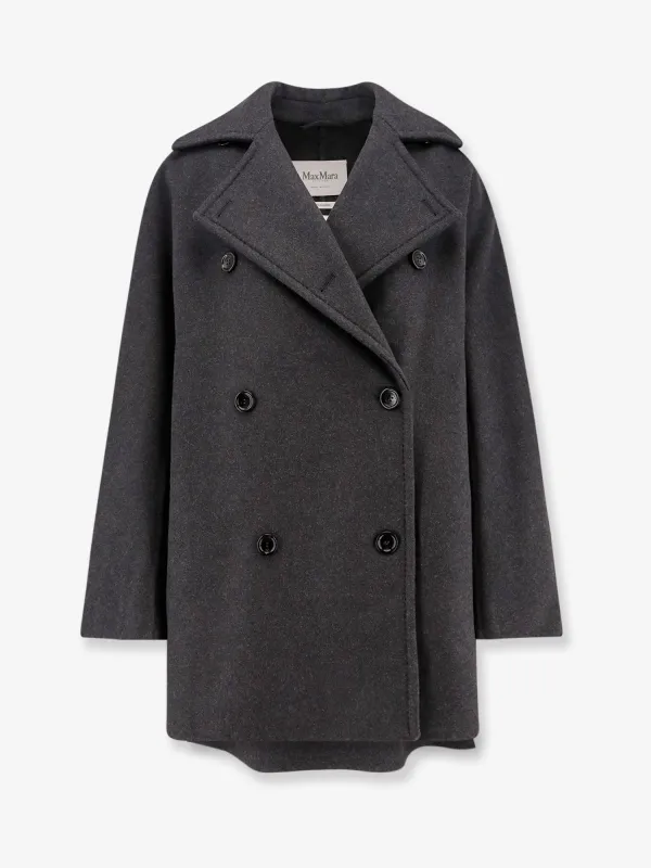 Coat Asturie Oversized Grey Wool-Cashmere made by MaxMara