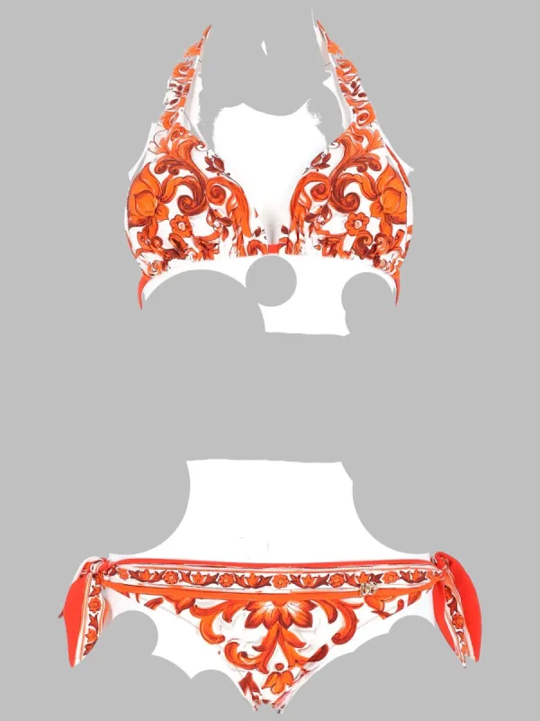 BIKINI TRIANGOLO STAMPA MAIOLICA made by Dolce & Gabanna