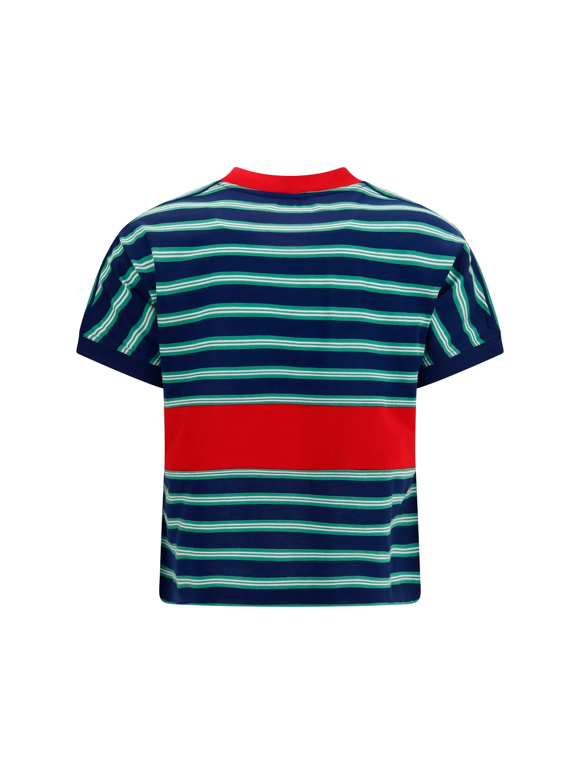 T-shirt Striped Cotton Ink/Grass Green/White sold by Lord & Taylor product image thumbnail 2