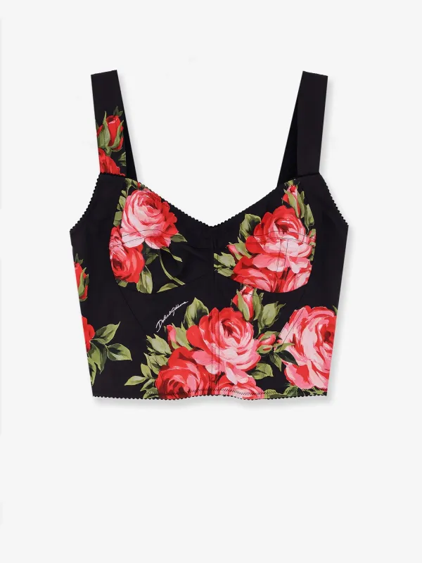 Cotton Blend Bustier Top made by Dolce & Gabanna