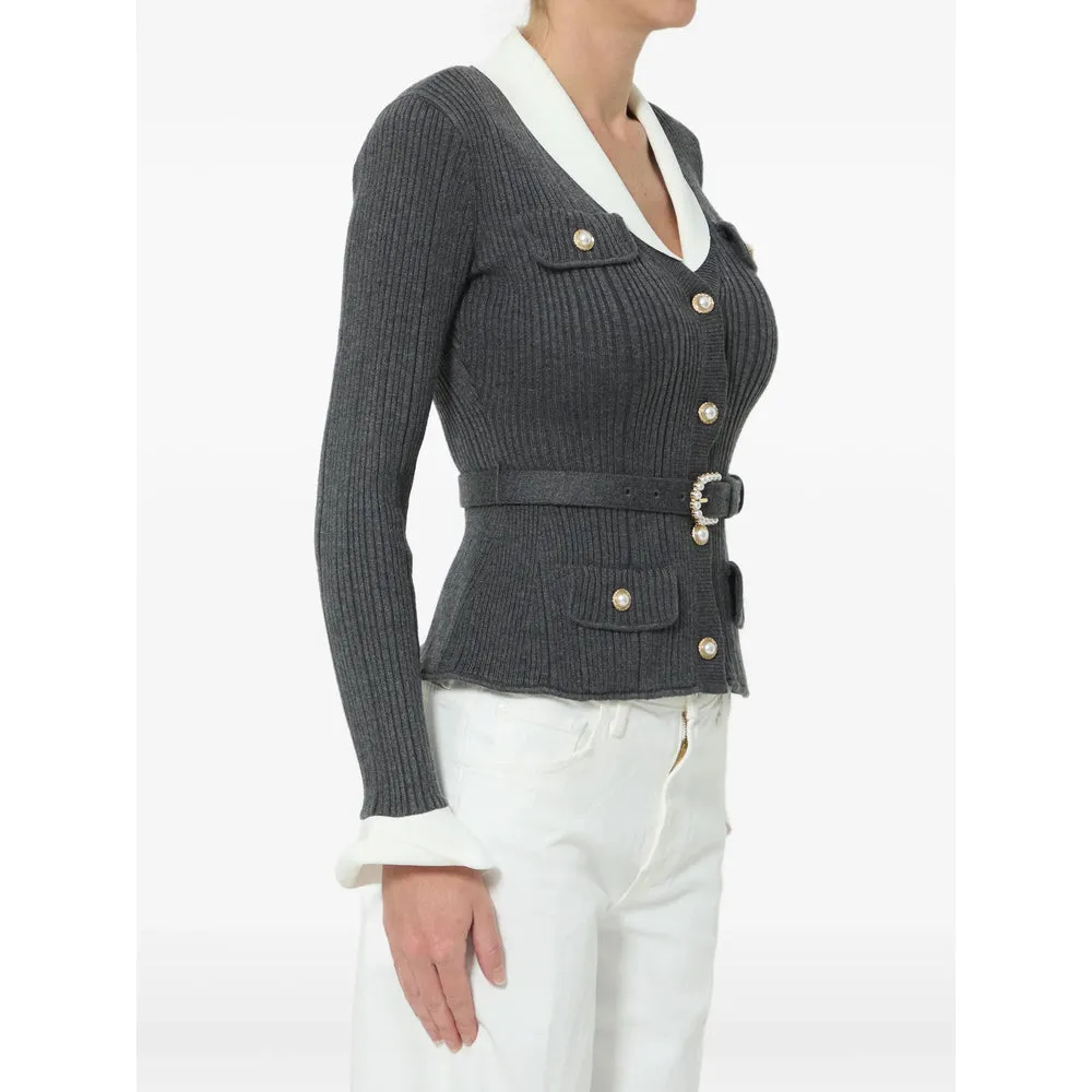 Ribbed Knit Cardigan Grey sold by Lord & Taylor product image thumbnail 4