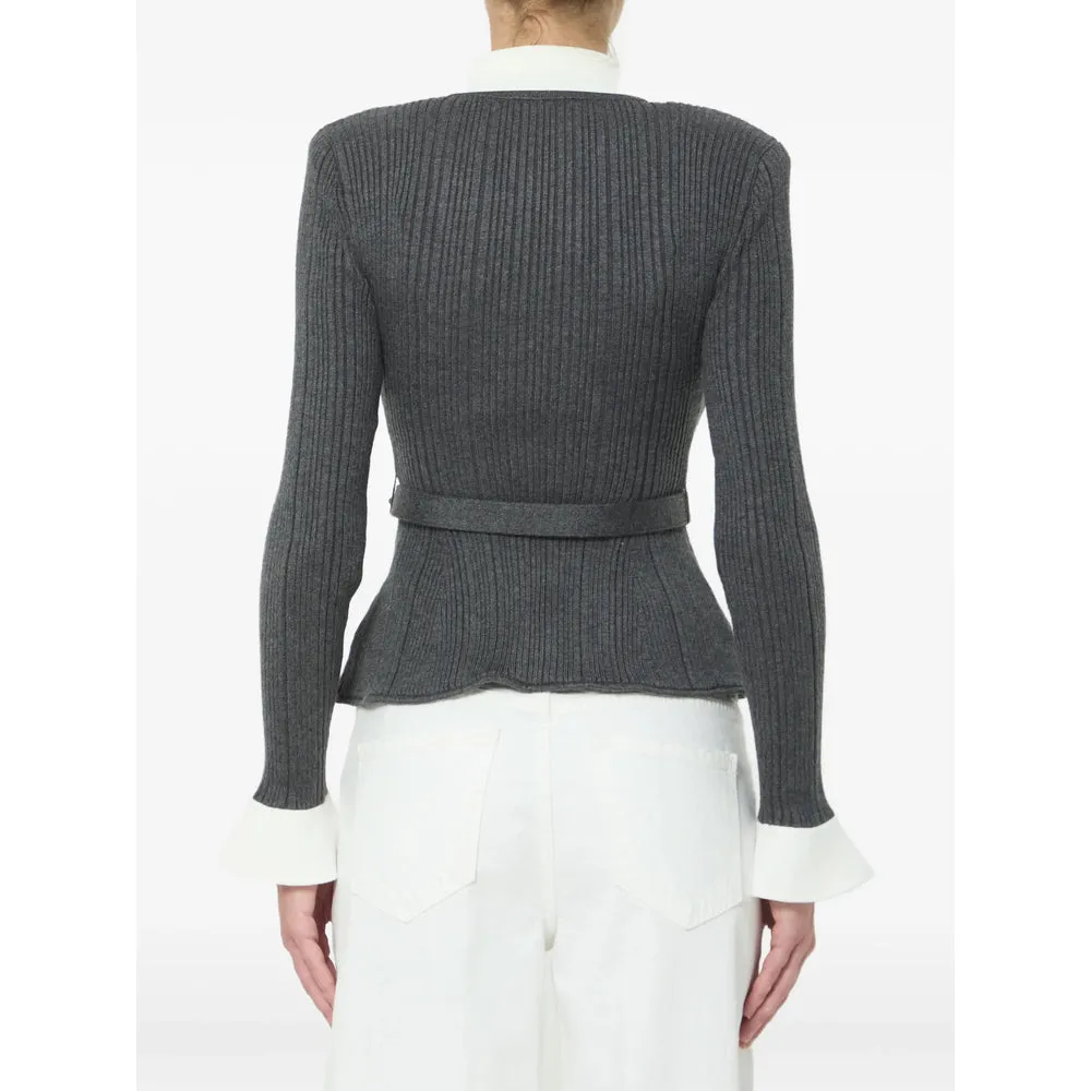 Ribbed Knit Cardigan Grey sold by Lord & Taylor product image thumbnail 2