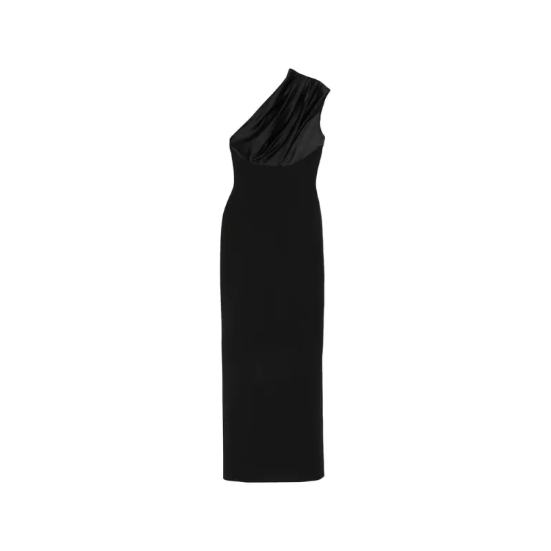 Dress One-Shoulder Black made by Solace London