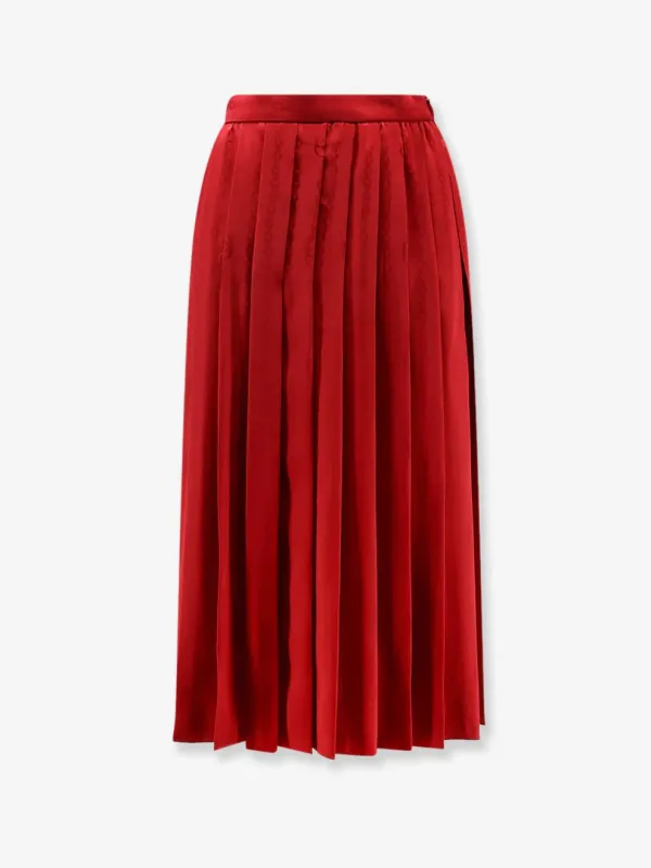 GG silk midi skirt made by Gucci