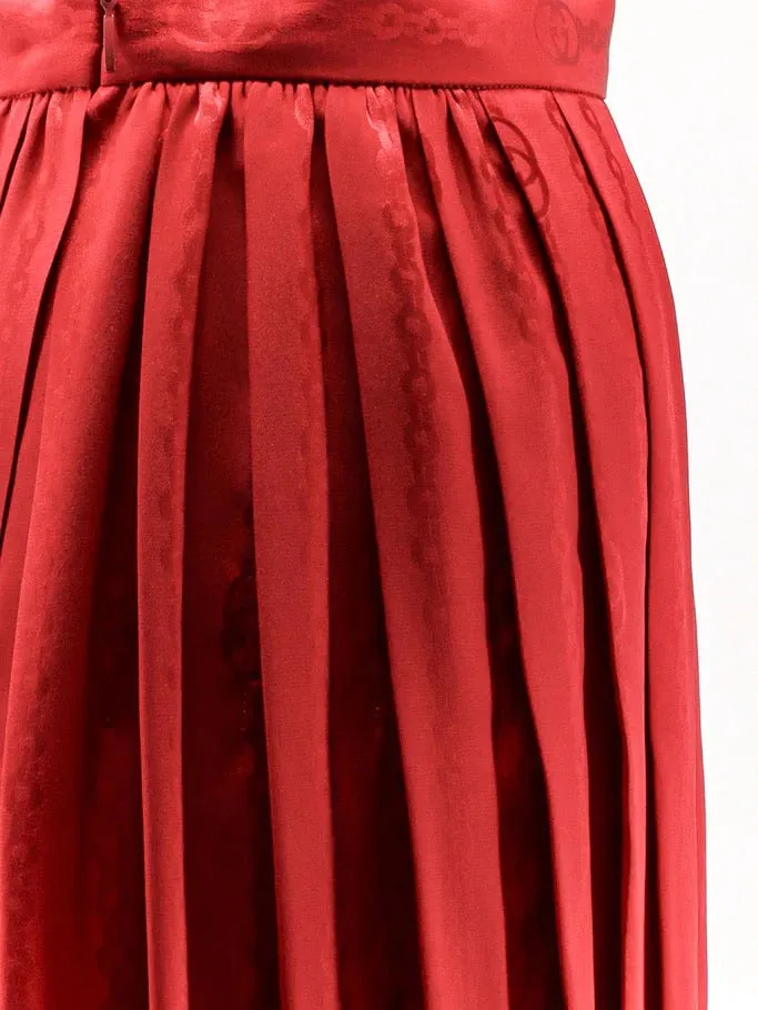 GG silk midi skirt sold by Lord & Taylor product image thumbnail 3