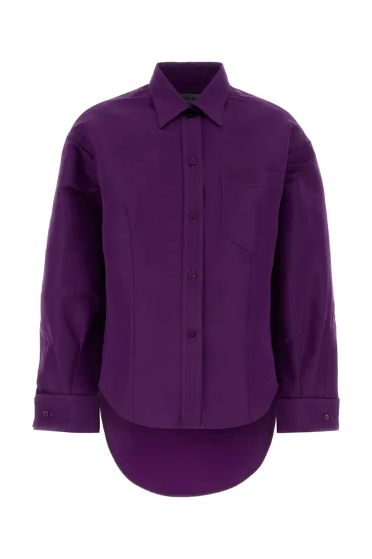 PURPLE SILK SHIRT made by Balenciaga